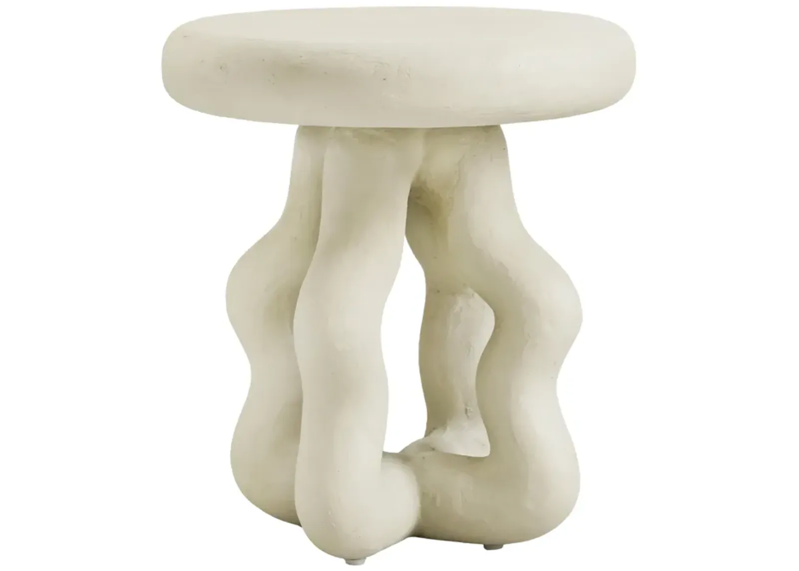 Maddie Cream Textured Side Table