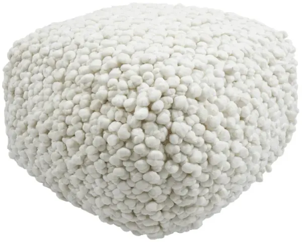 Cathy Cream Woven Pouf