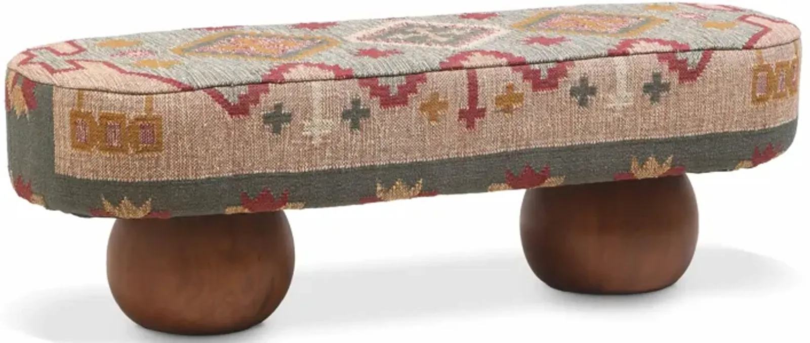 Rizi Textured Wool Upholstered Bench