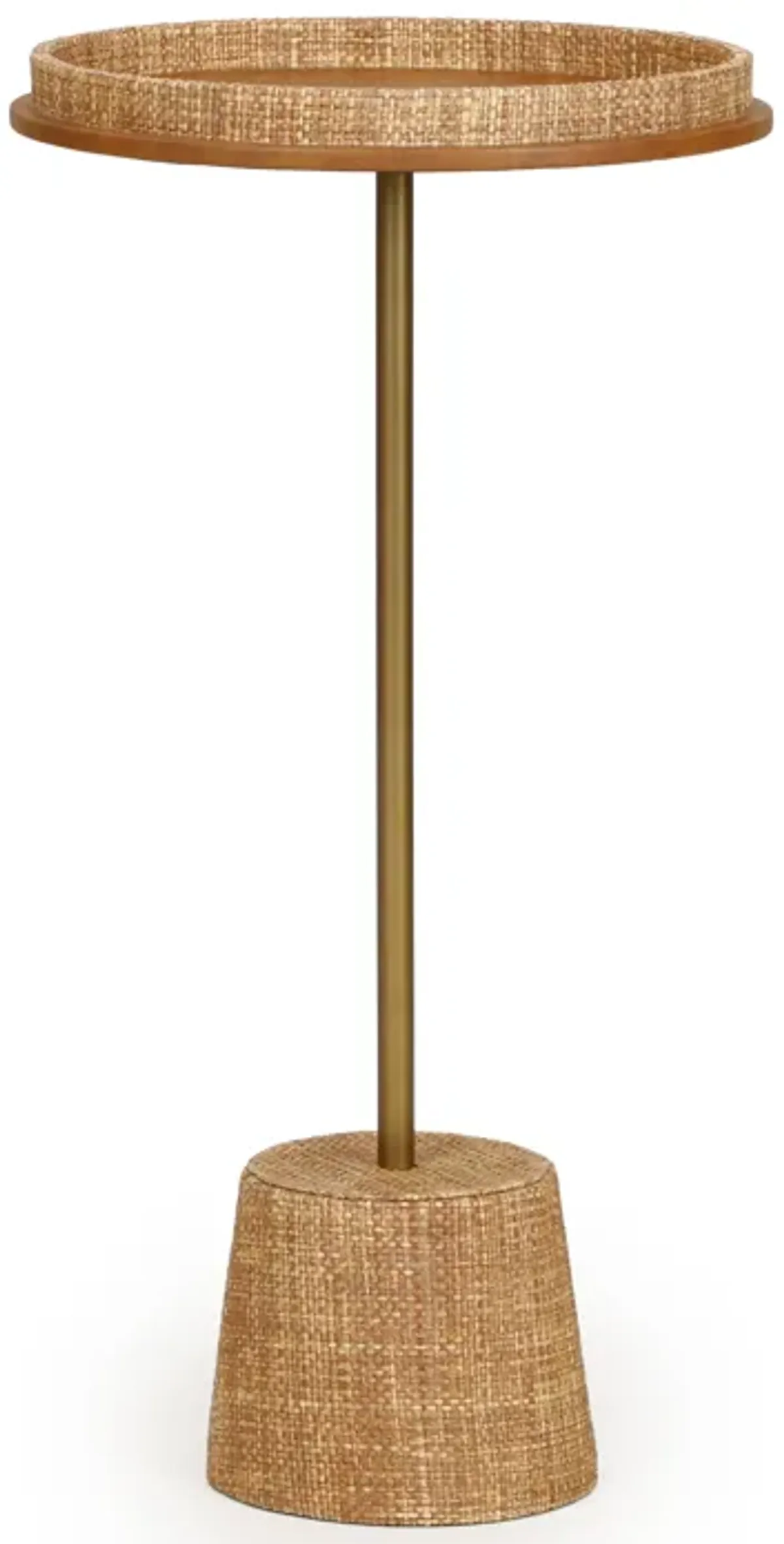 Saddle Natural Raffia Designer Side Table