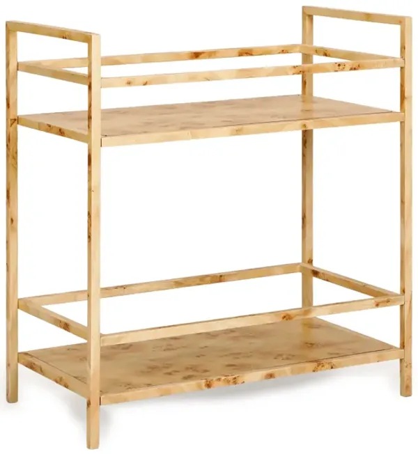 Destin Natural Burl Bar Cart