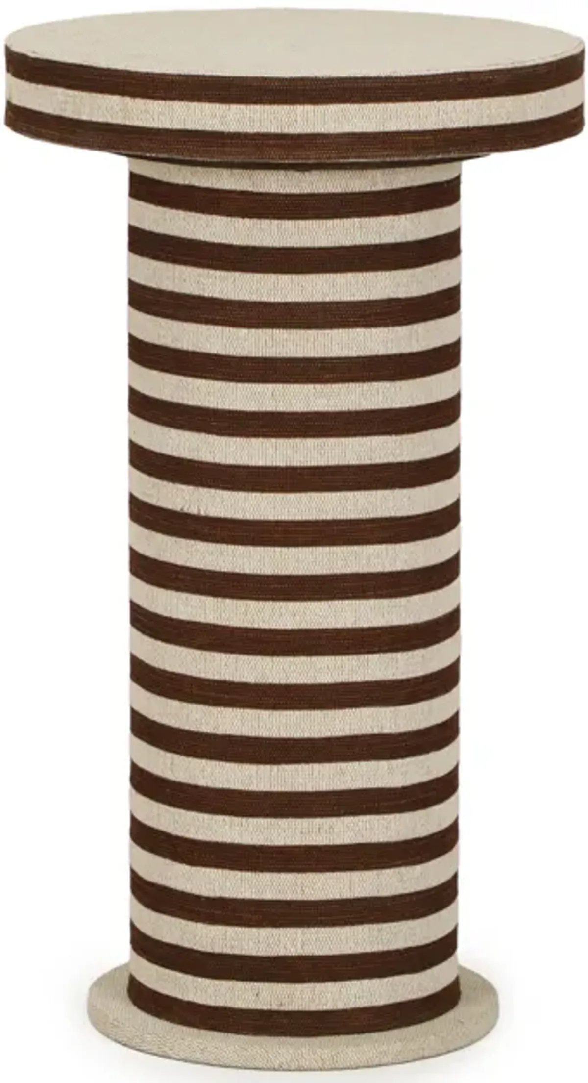 Lyra Natural Striped Cotton Jute Designer Side Table