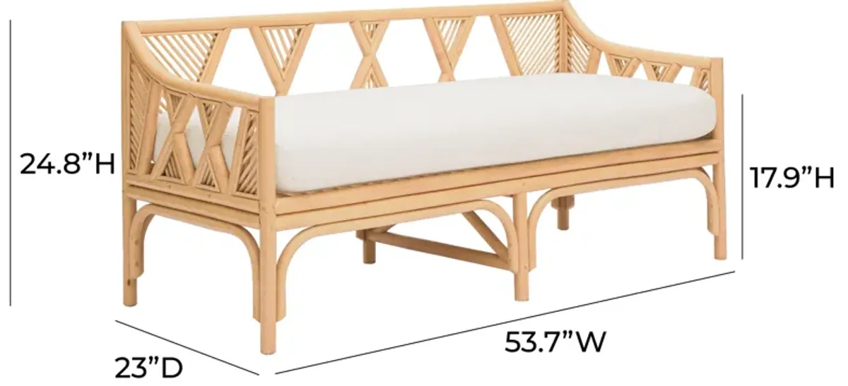 Jayla Natural Rattan Bench