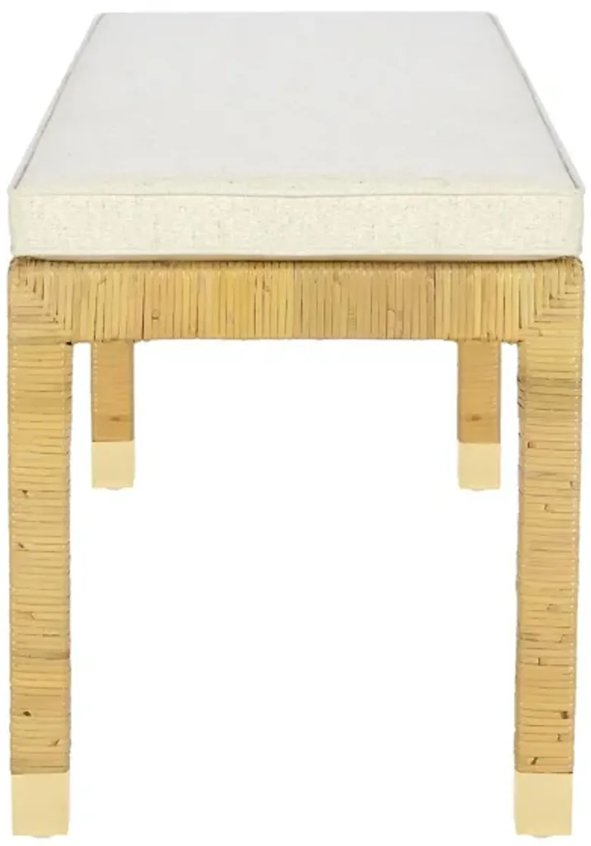 Amara Cream Linen Bench