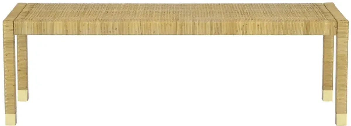 Amara Cream Linen Bench