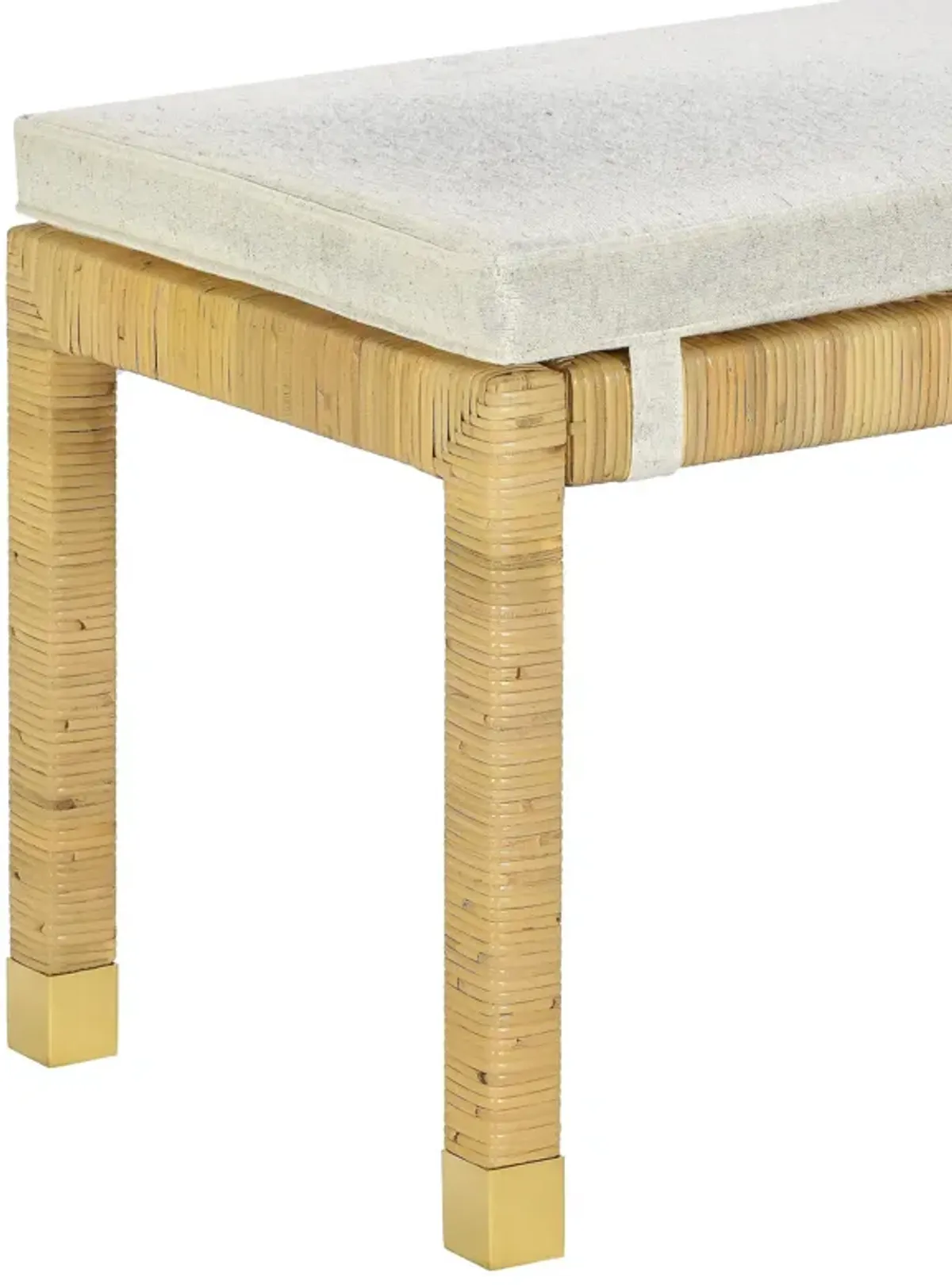 Amara Cream Linen Bench
