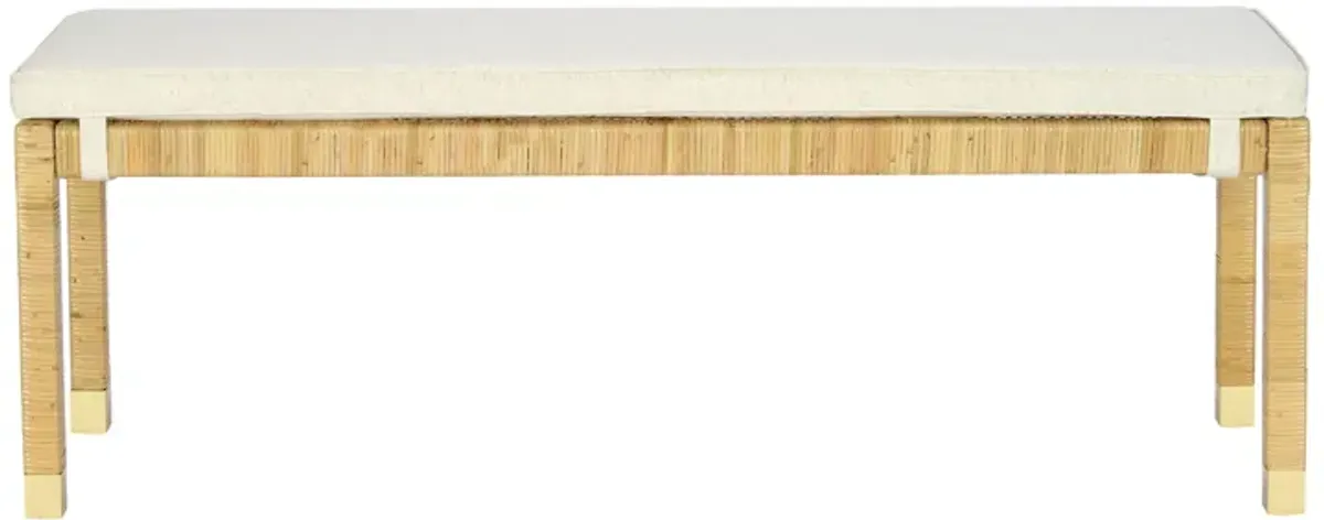 Amara Cream Linen Bench