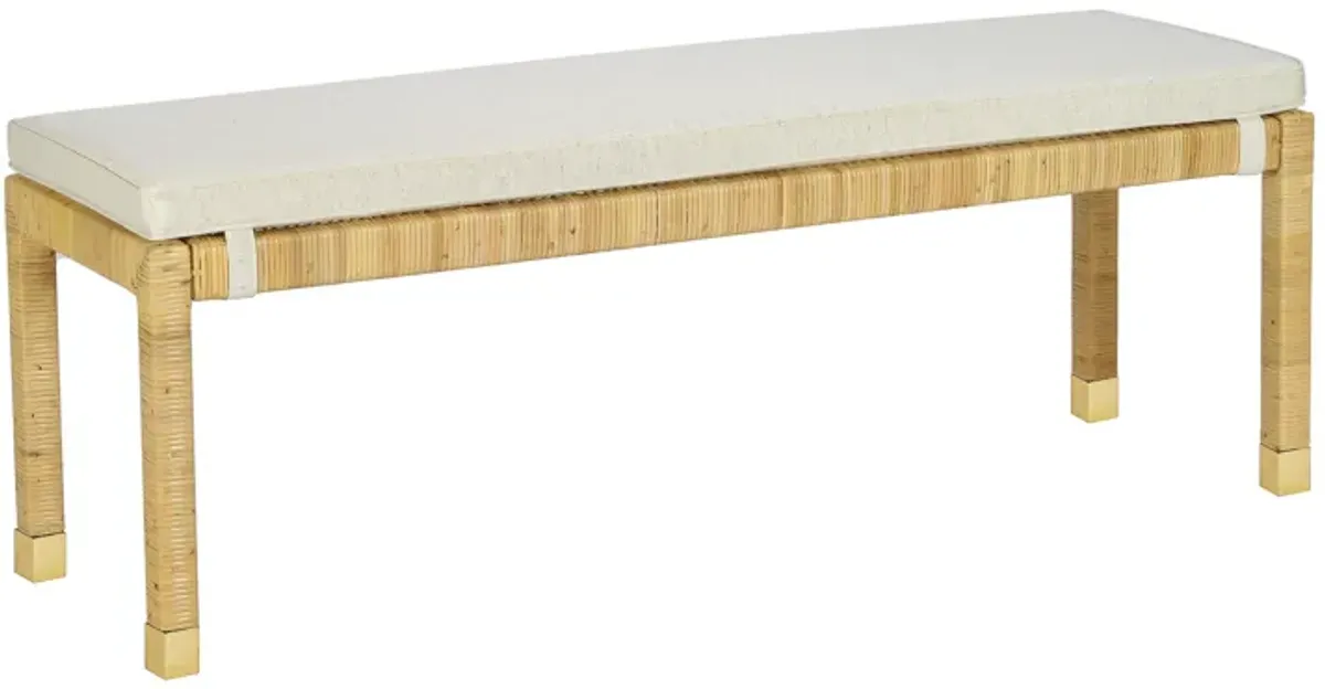 Amara Cream Linen Bench