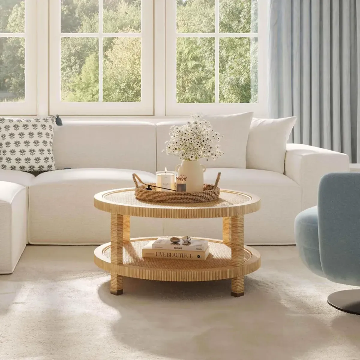Amara Natural Rattan Coffee Table