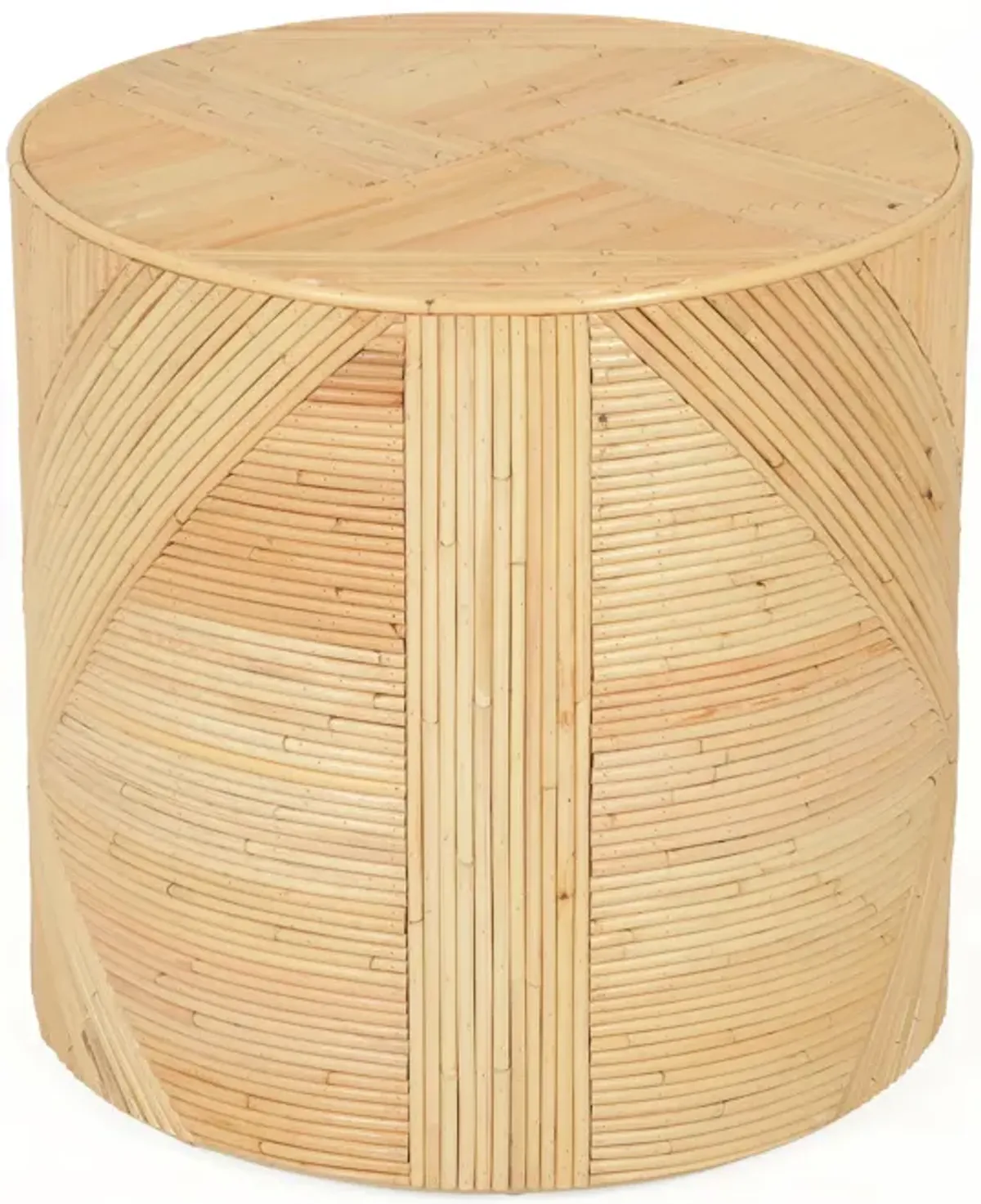 Matea Natural Rattan Cross Side Table