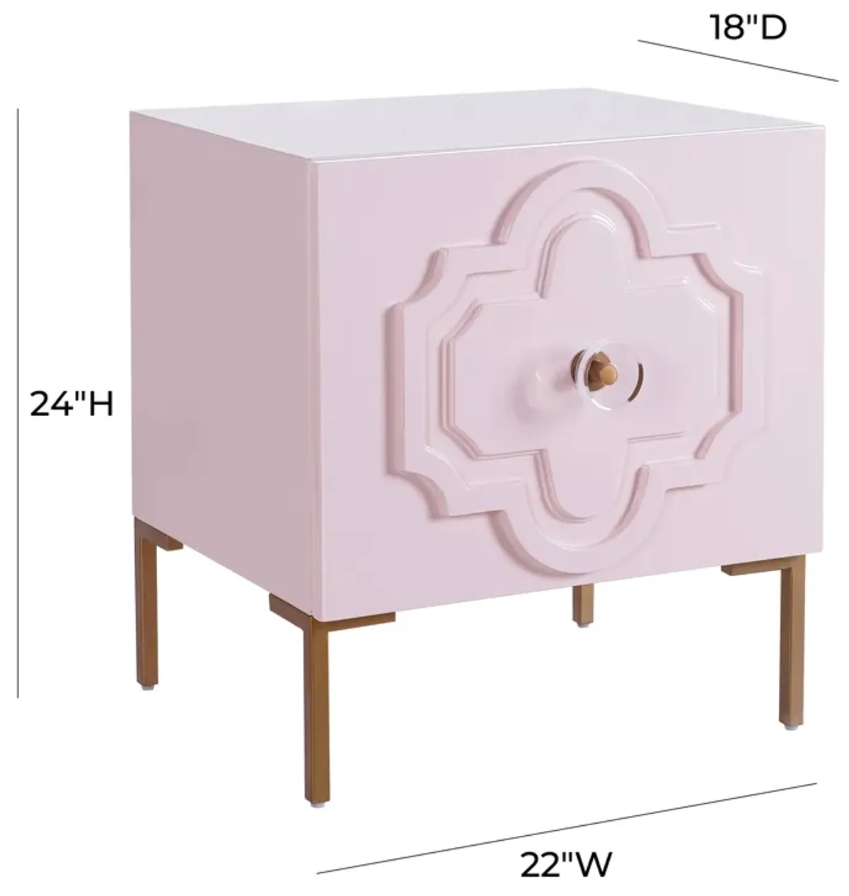 Anna Pink Lacquer Side Table