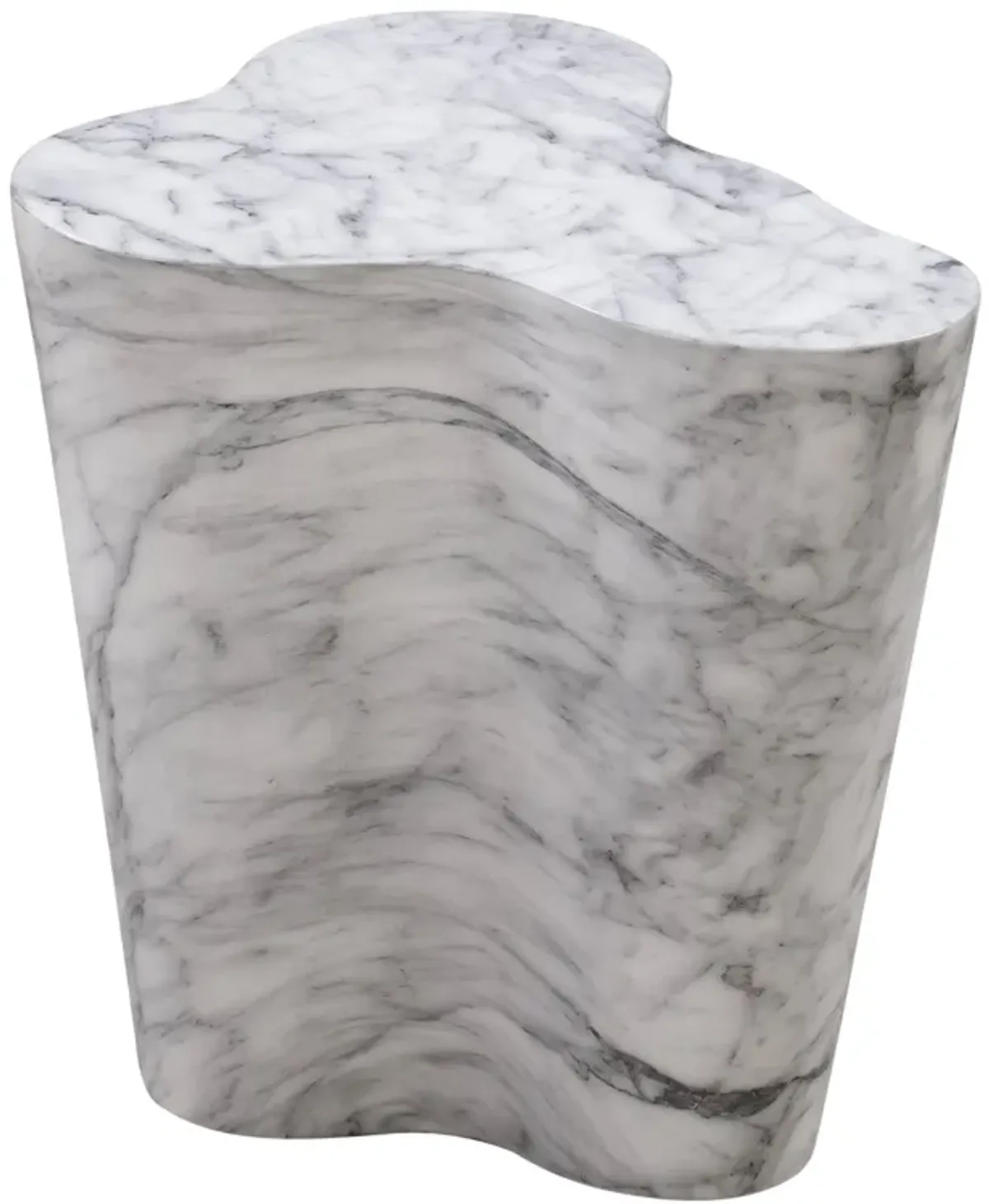 Slab Marble Short Side Table