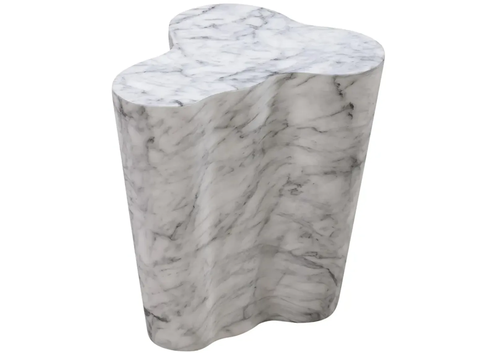 Slab Marble Short Side Table