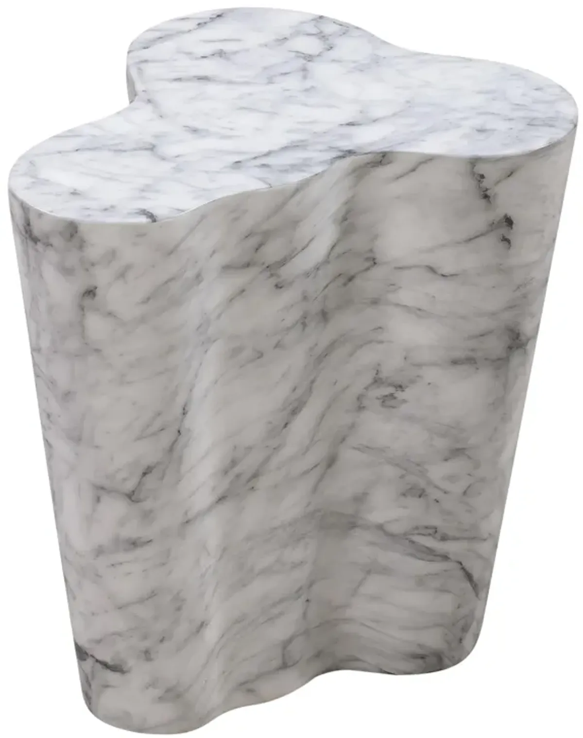 Slab Marble Short Side Table