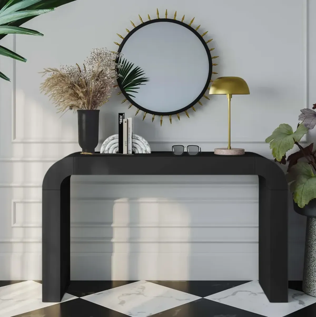 Hump Black Console Table