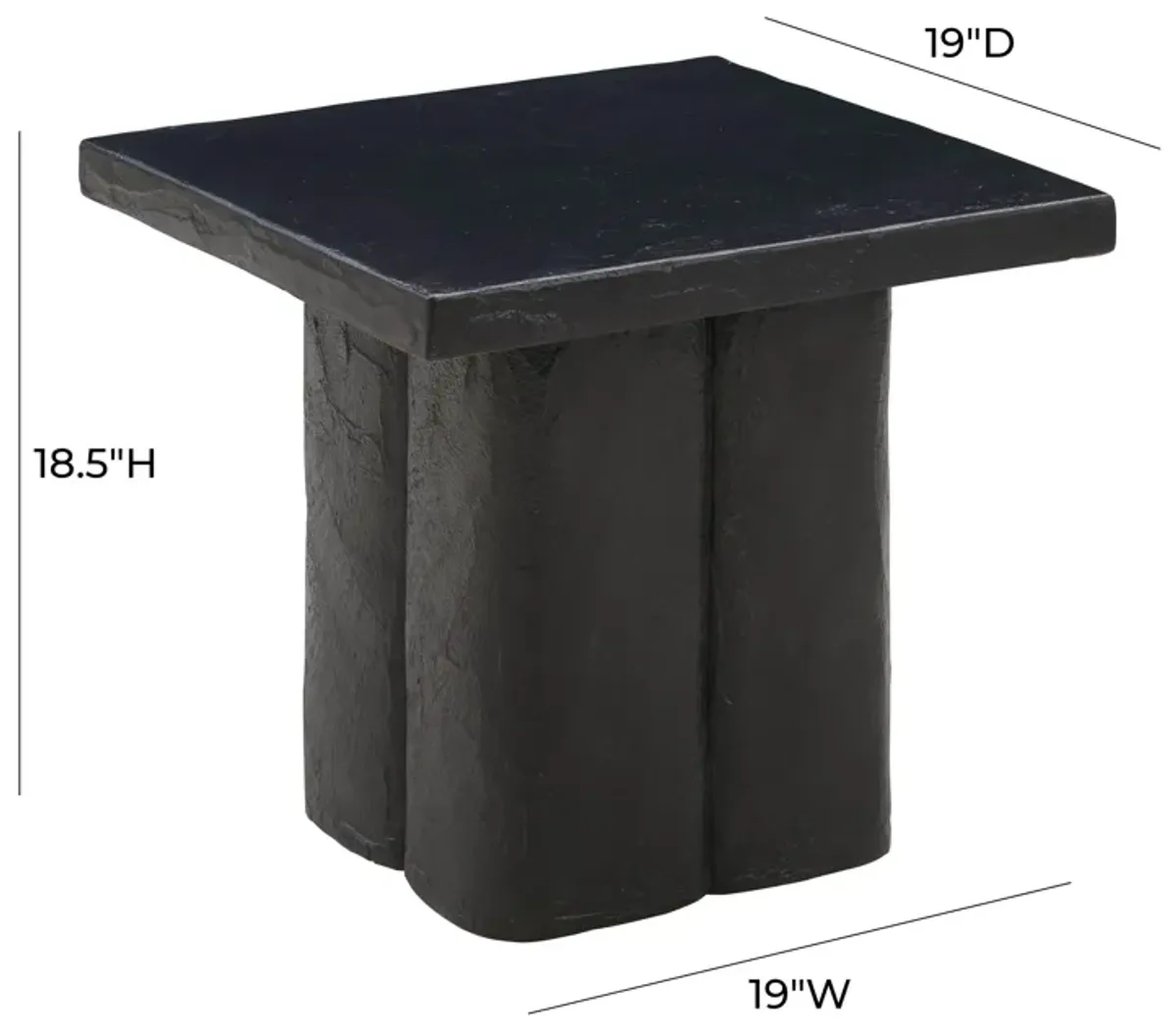 Kayla Black Concrete Side Table