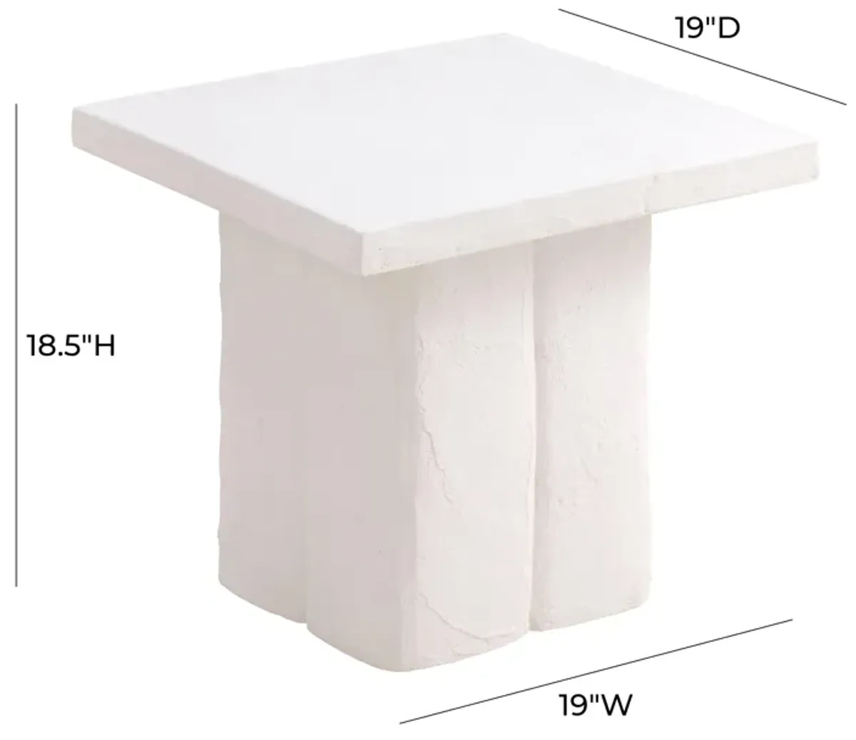 Kayla White Concrete Side Table