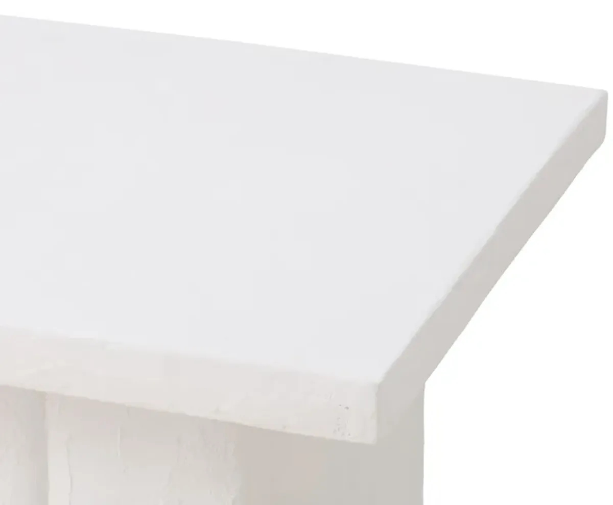 Kayla White Concrete Side Table