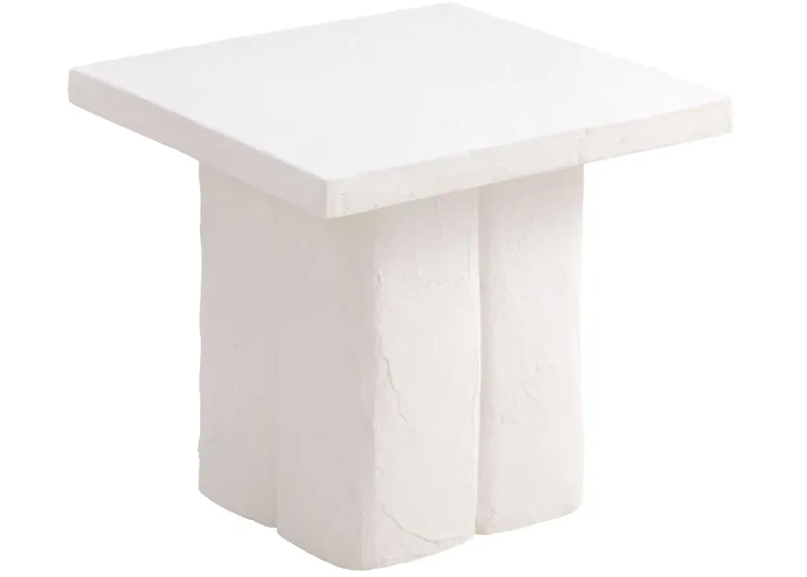 Kayla White Concrete Side Table