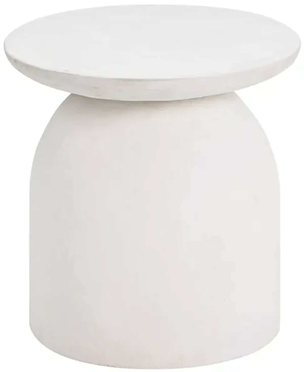 Aloe White Concrete Side Table