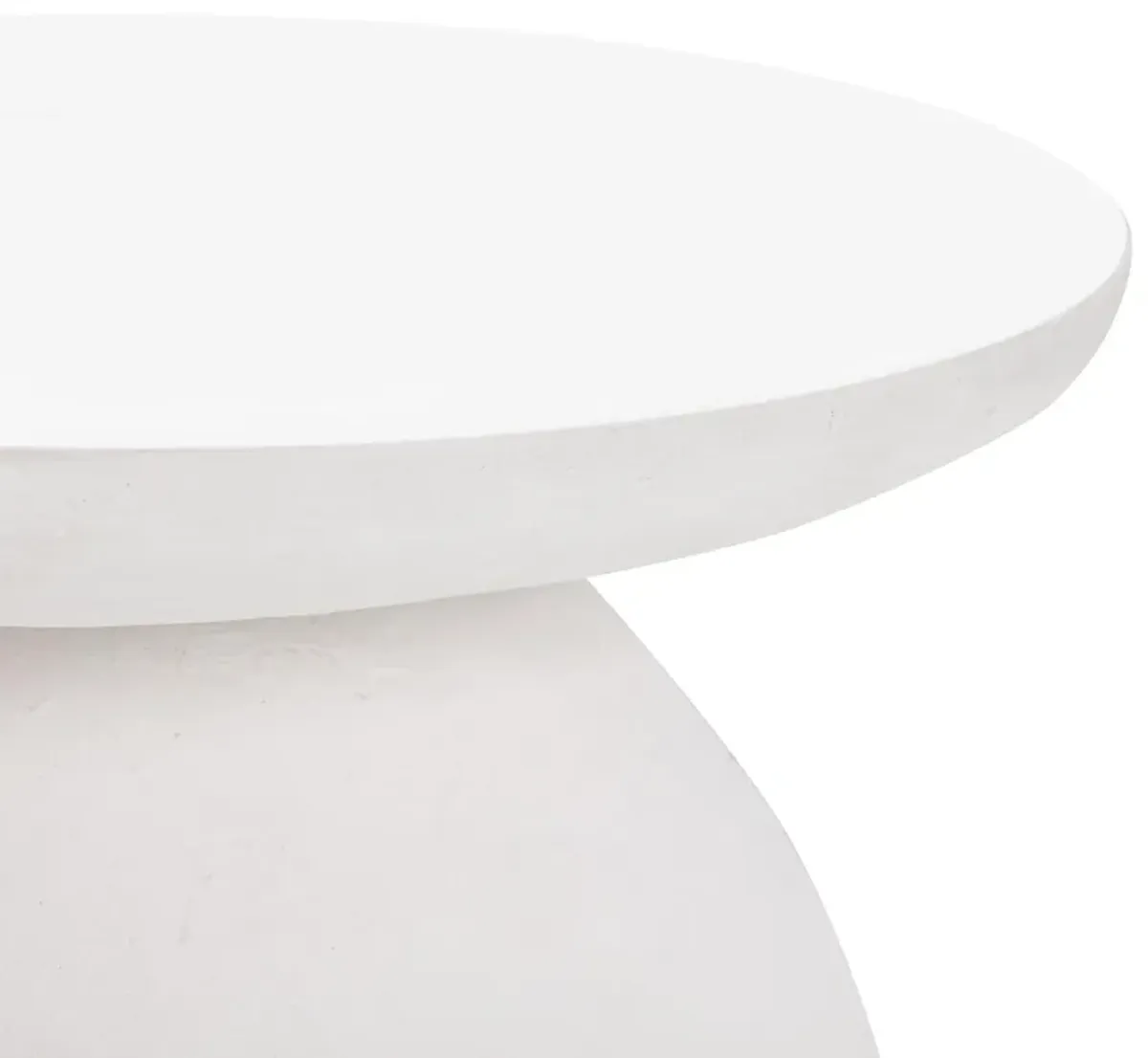 Aloe White Concrete Side Table