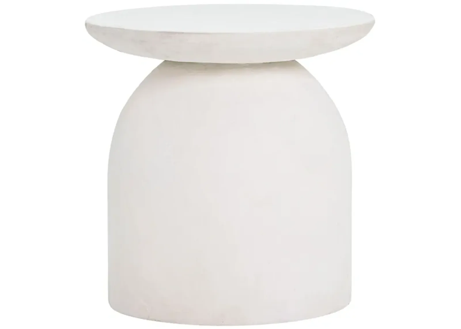 Aloe White Concrete Side Table