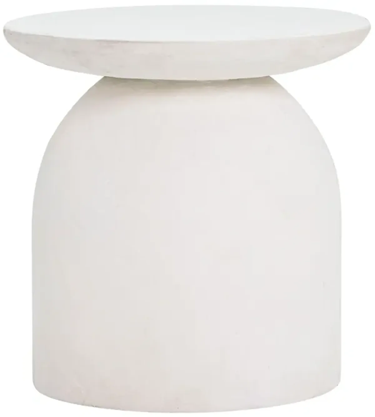 Aloe White Concrete Side Table