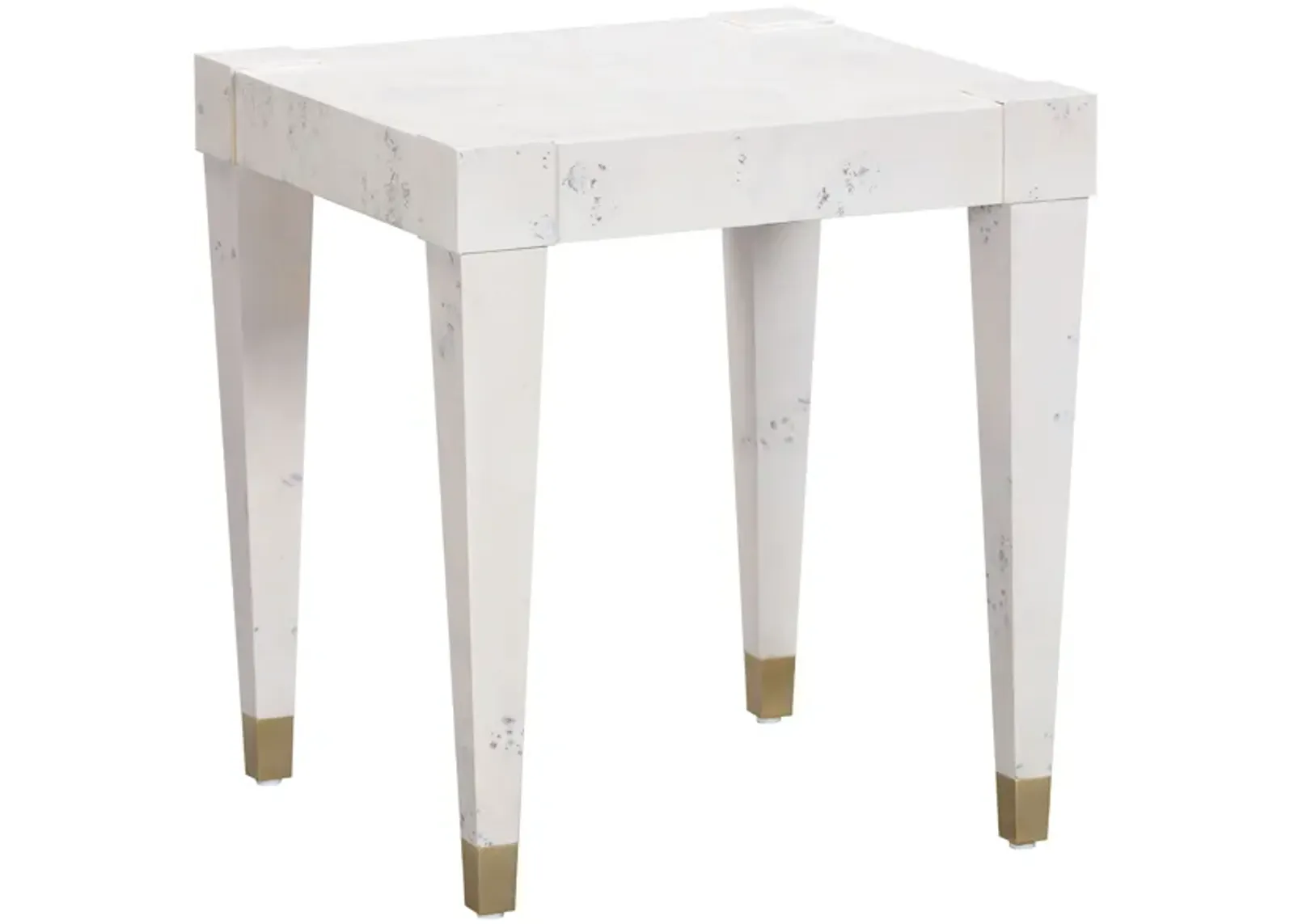 Brandyss White Burl End Table