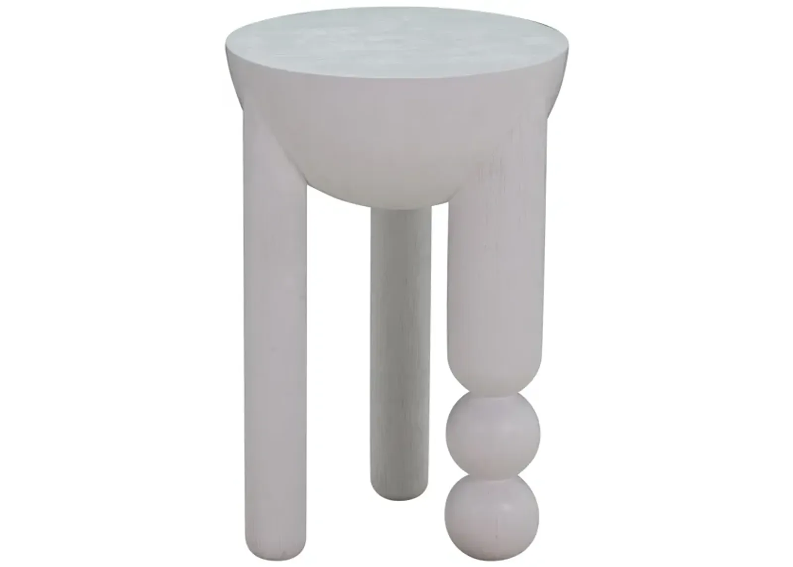 Morse White Wooden Accent Table