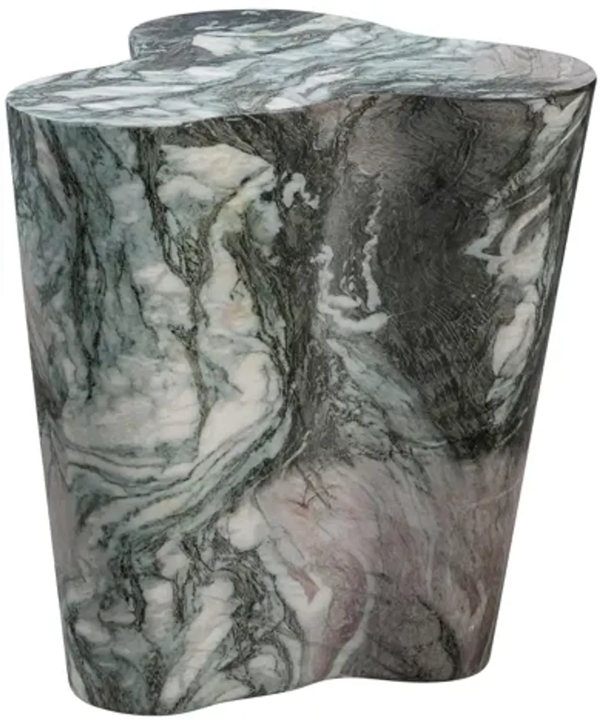 Slab Grey/Blush Faux Marble Short Side Table