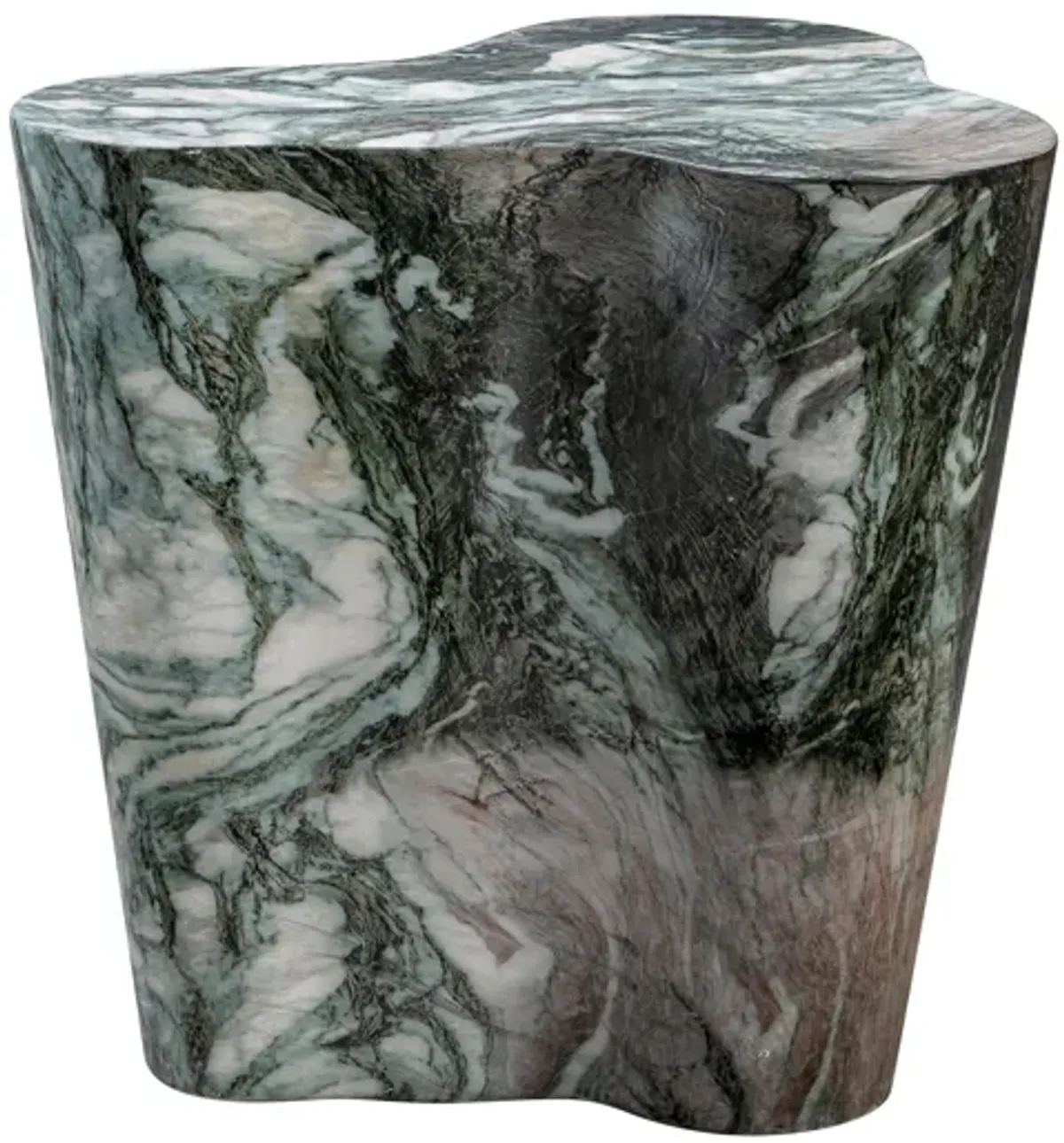 Slab Grey/Blush Faux Marble Short Side Table