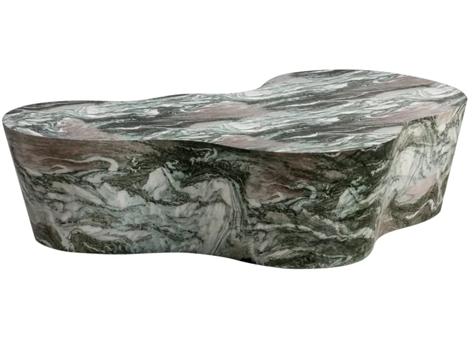 Slab Grey/Blush Faux Marble Coffee Table