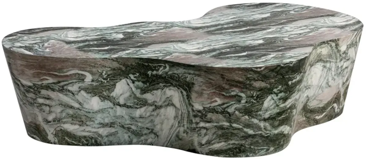 Slab Grey/Blush Faux Marble Coffee Table