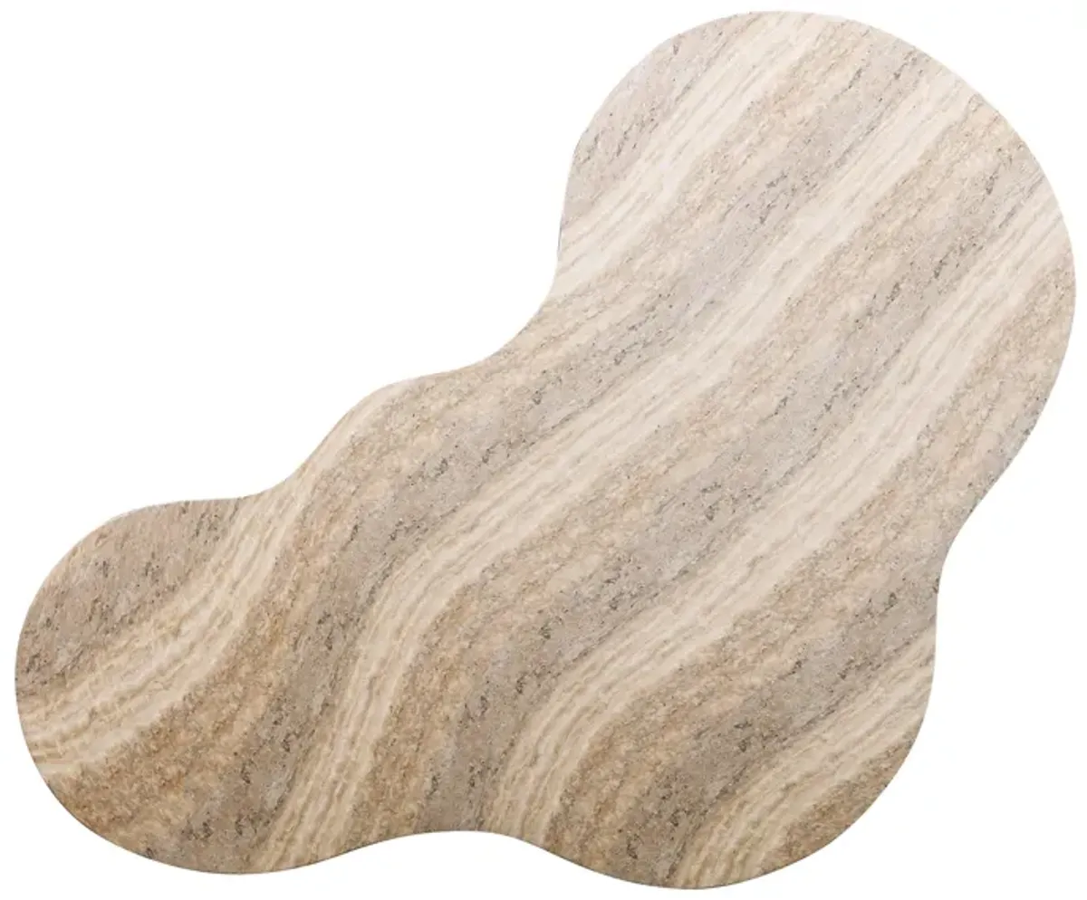 Slab Faux Travertine Coffee Table