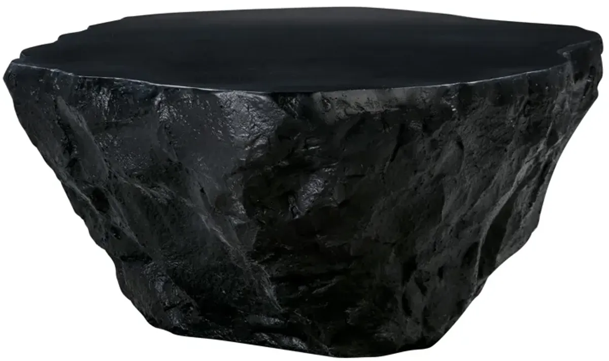 Crag Black Concrete Coffee Table