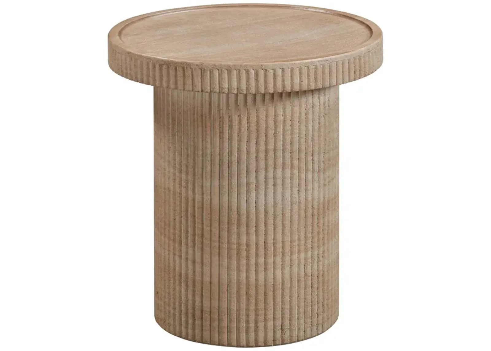 Darcy Faux Travertine Concrete Side Table