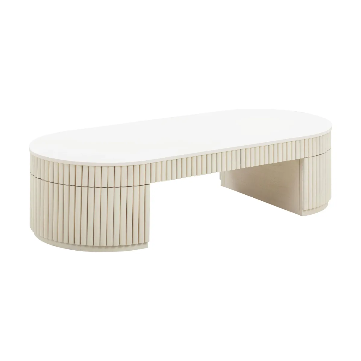 Bella Cream Oval Coffee Table