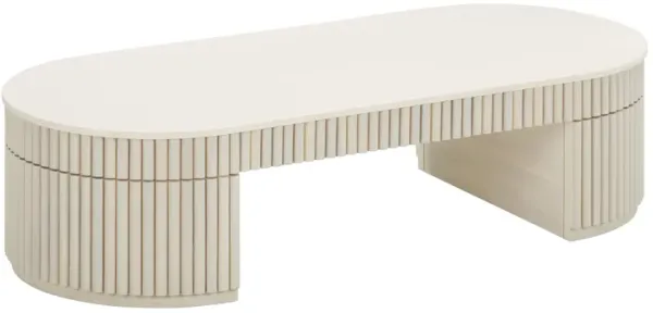 Bella Cream Oval Coffee Table