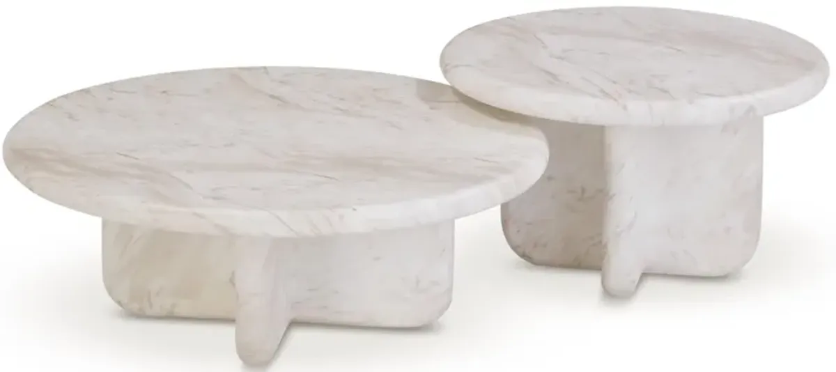 Juju Nesting Indoor/Outdoor Marble Coffee Tables