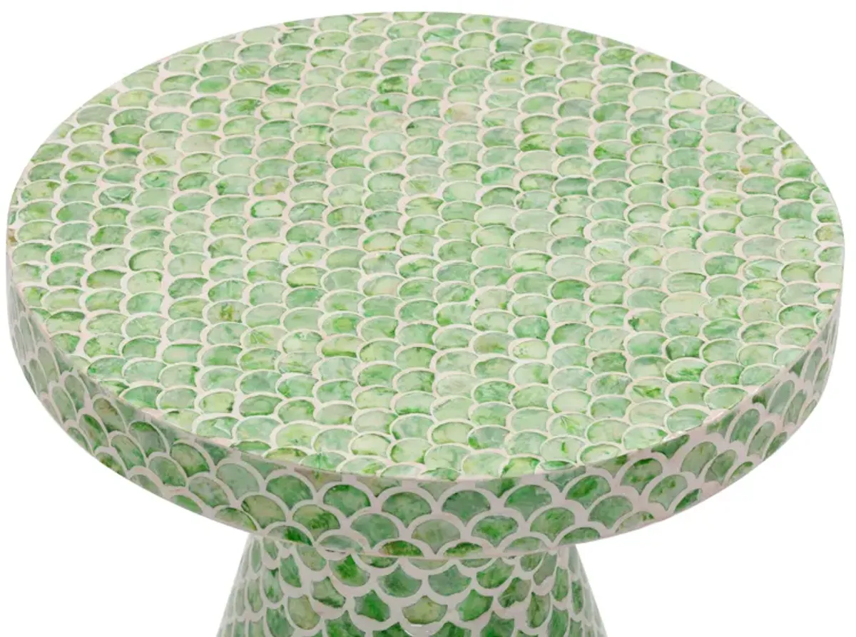 Halio Green Shell Side Table