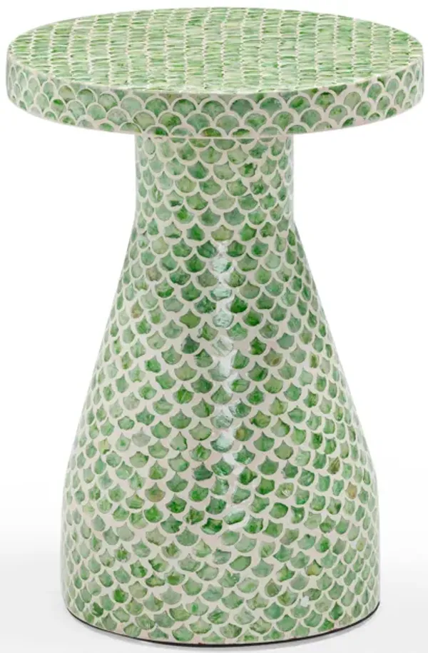 Halio Green Shell Side Table