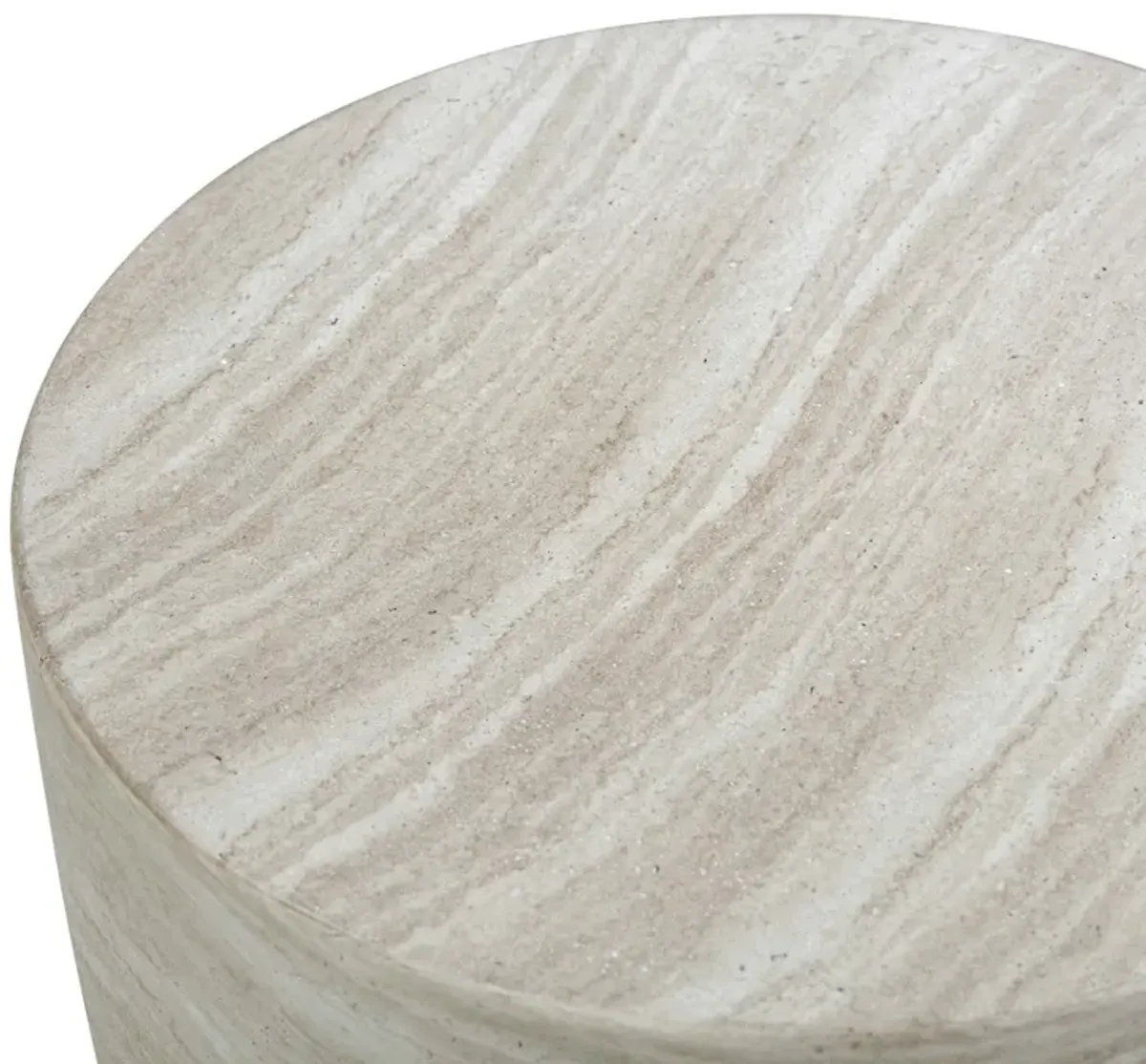 Charra Faux Travertine Indoor/Outdoor Side Table