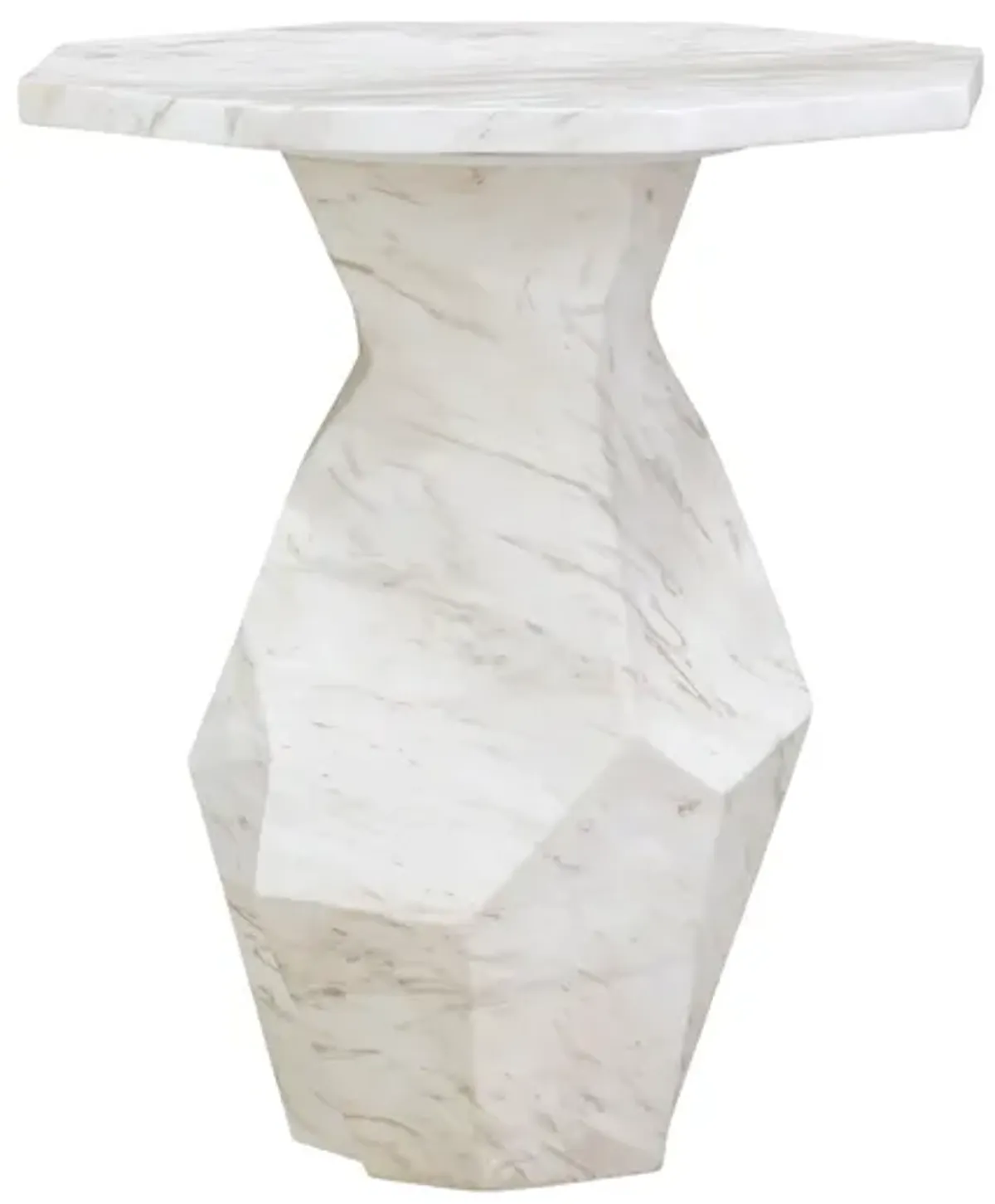 Esme Faux Marble Indoor/Outdoor Round Side Table