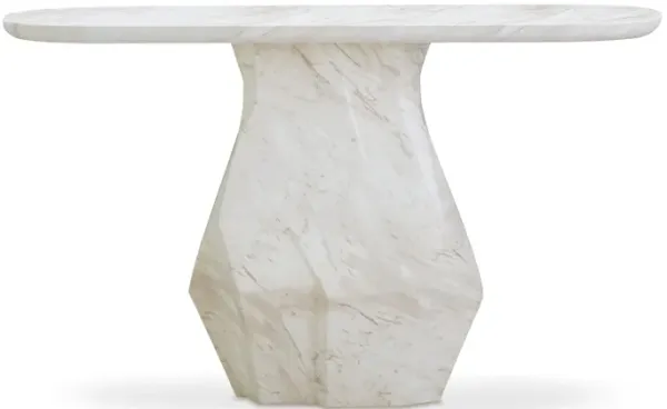 Esme Faux Marble Indoor/Outdoor Long Console Table