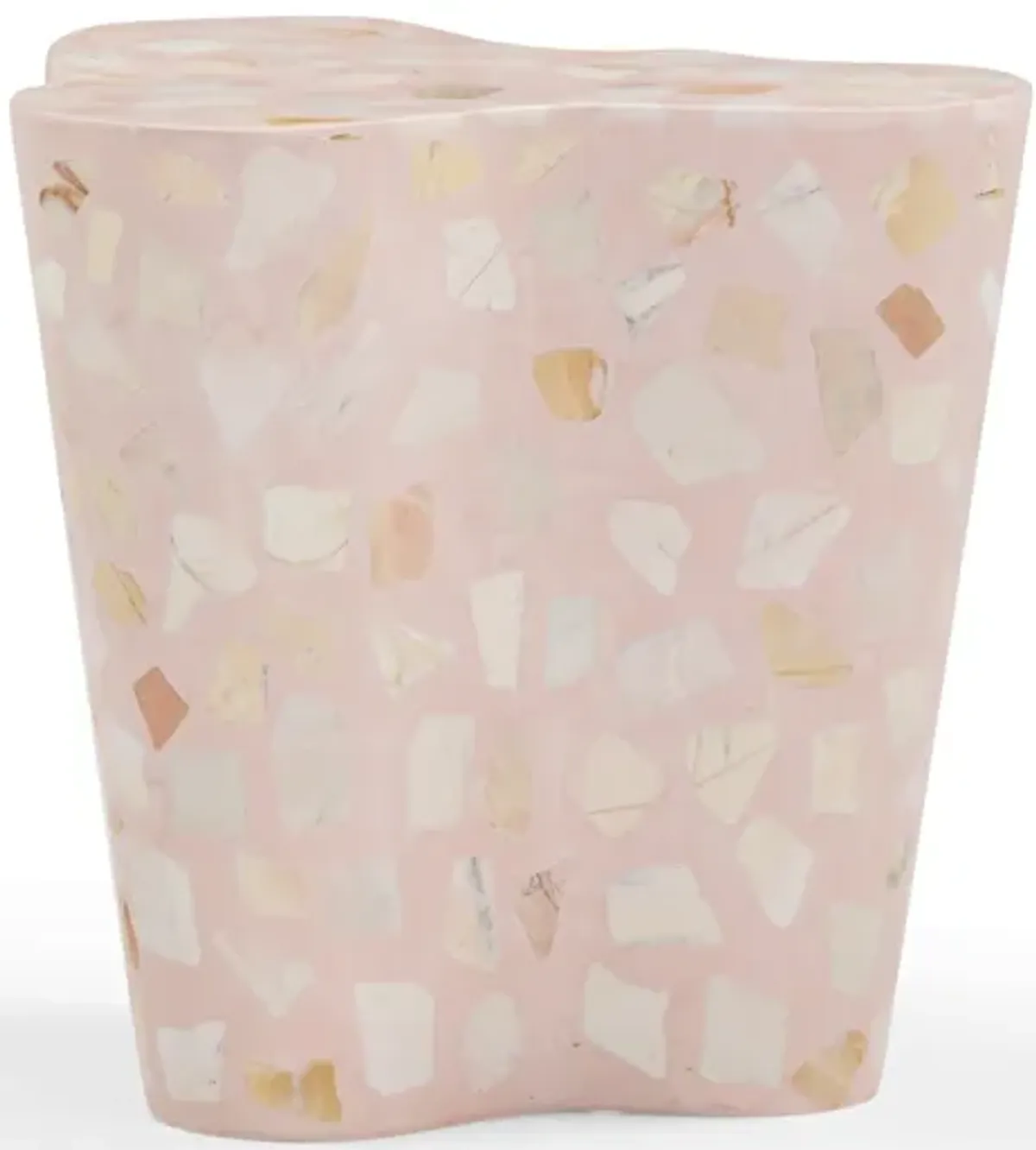 Slab Sunset Pink Terrazzo Indoor/Outdoor Side Table
