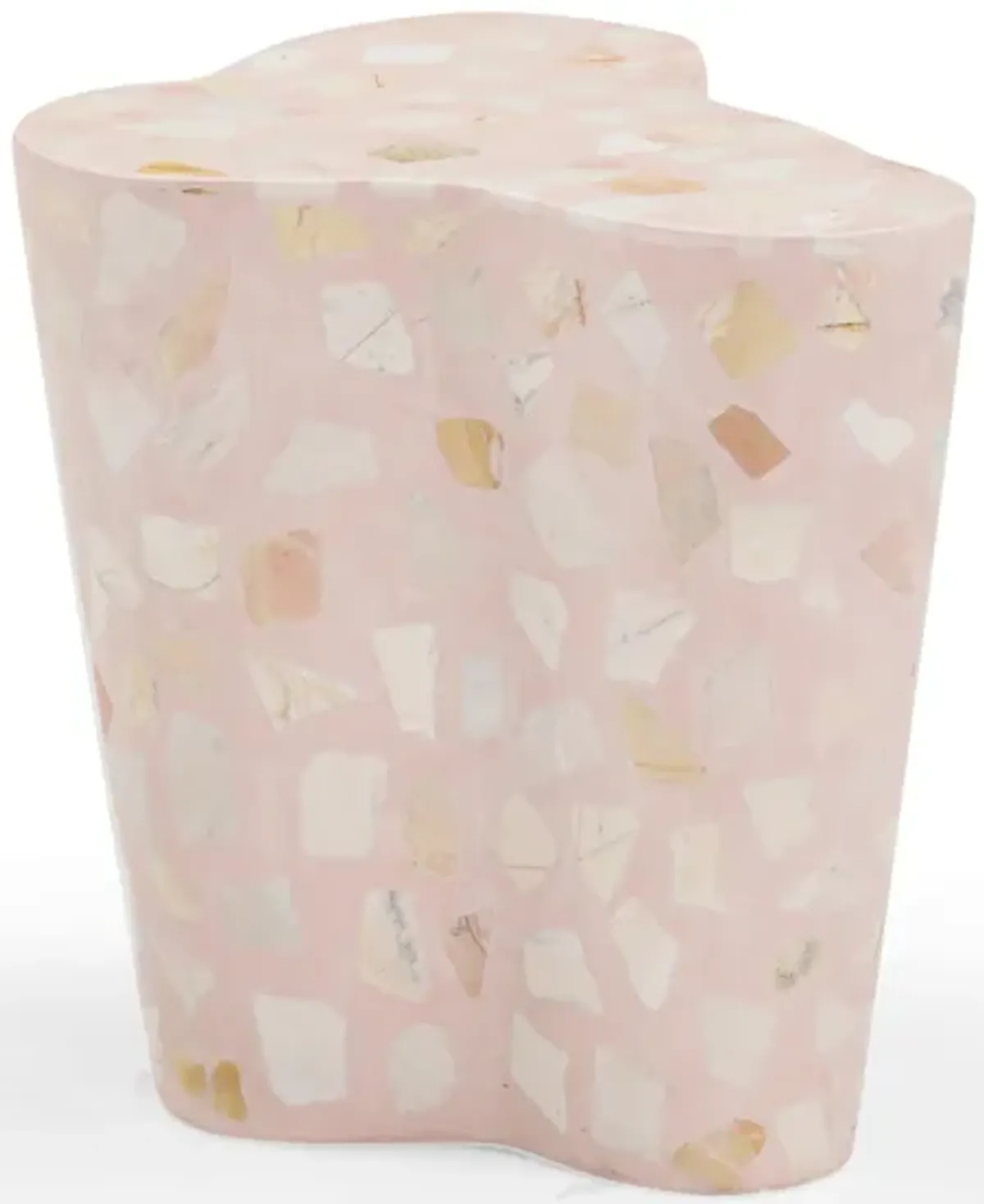 Slab Sunset Pink Terrazzo Indoor/Outdoor Side Table