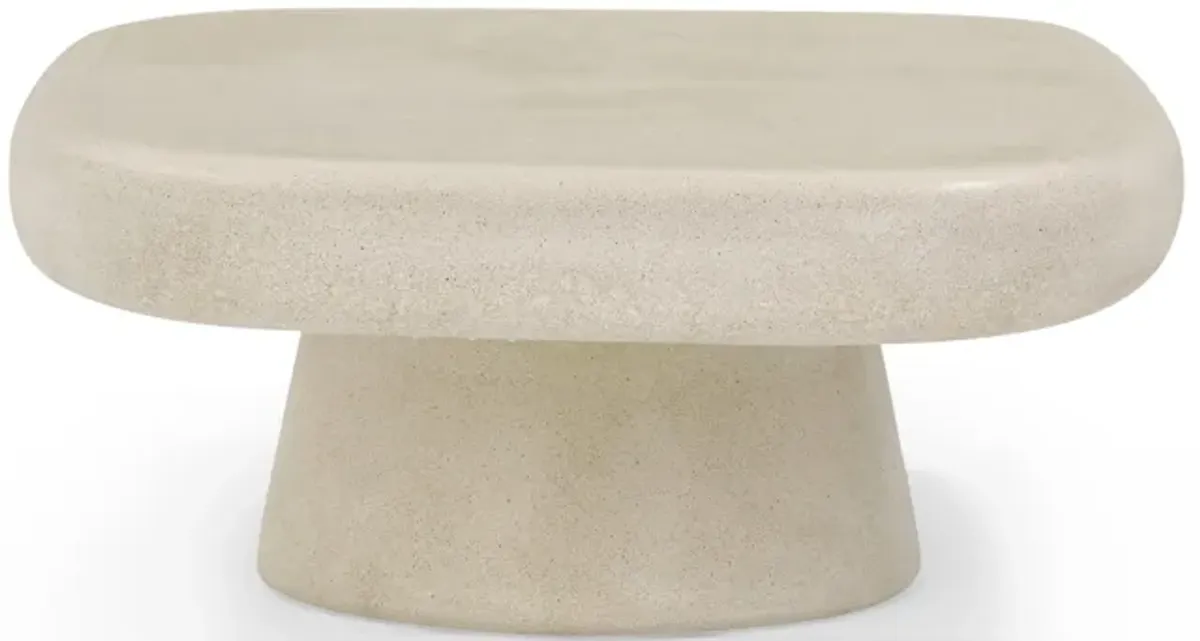 Darial Sandstone Indoor/Outdoor Coffee Table