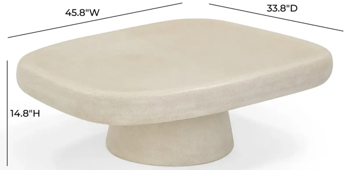 Darial Sandstone Indoor/Outdoor Coffee Table