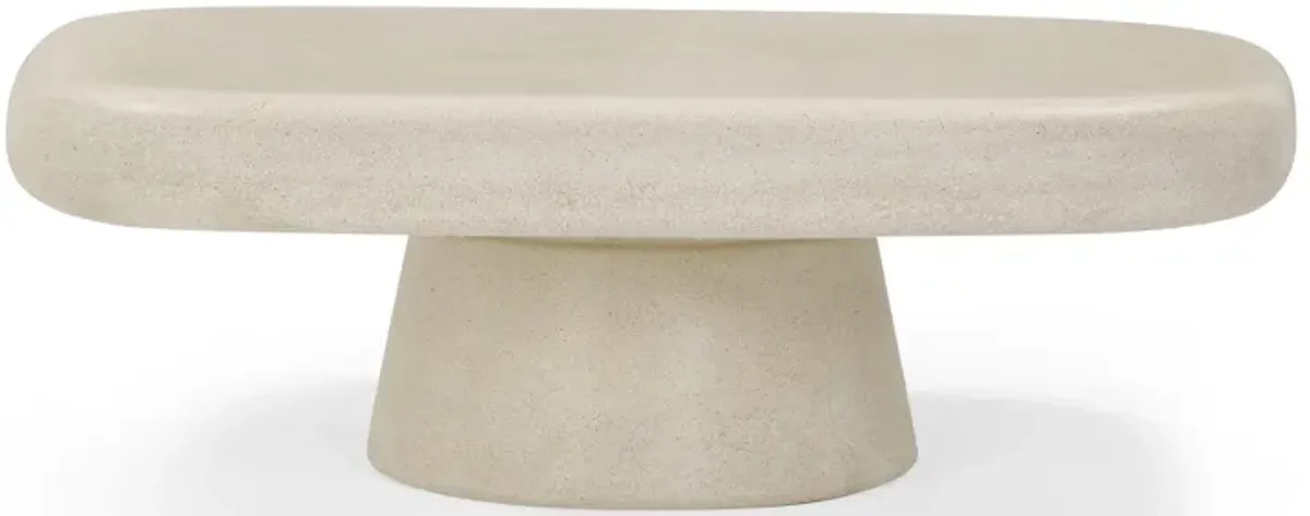 Darial Sandstone Indoor/Outdoor Coffee Table