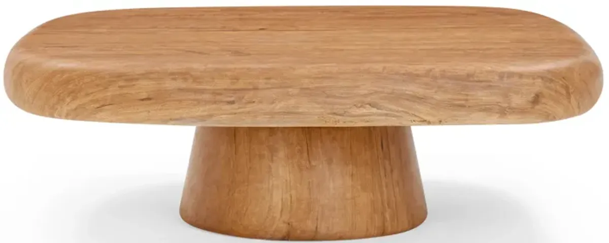 Darial Wood Grain Pattern Indoor/Outdoor Coffee Table